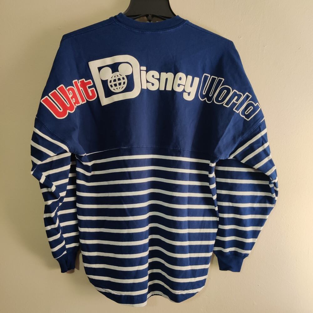 Disney World Spirit Jersey Extra Small ( XS ) Blue Stripe Long Sleeve Shirt
